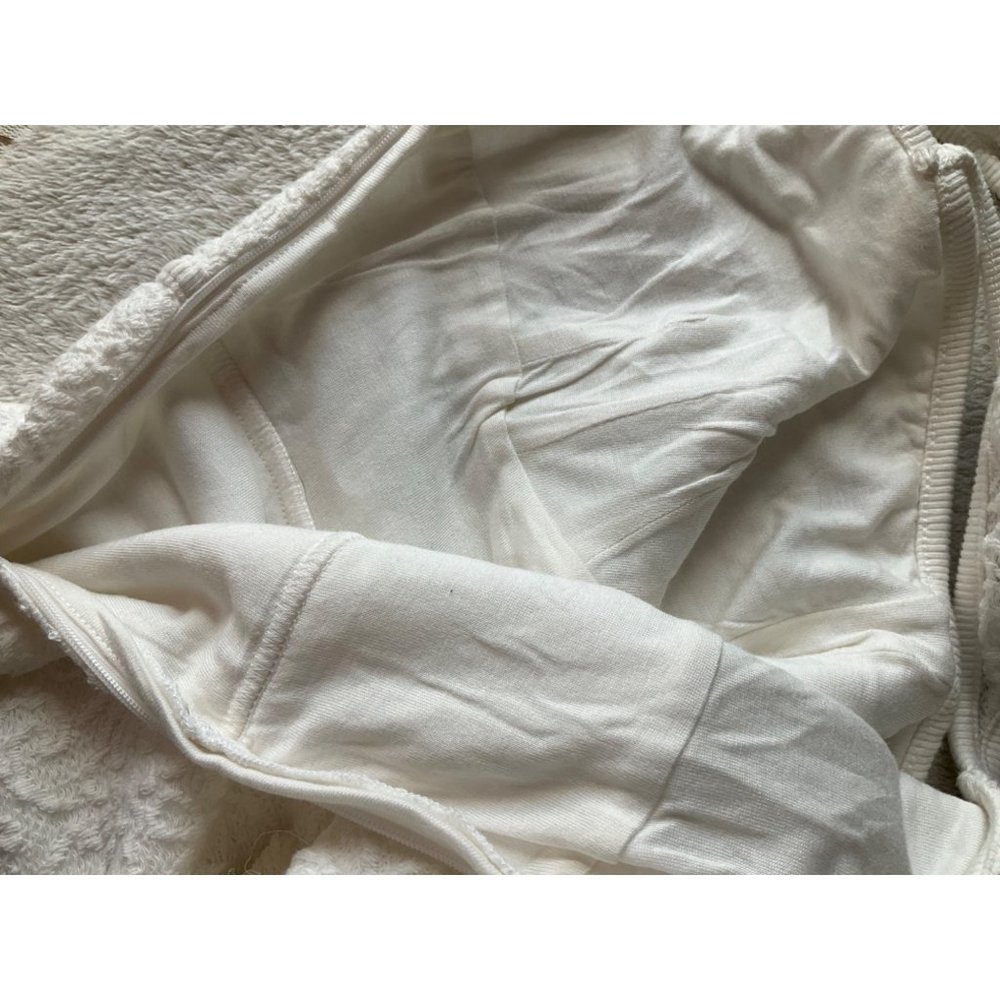 Anthropologie Women's Sz.XL Textured Knit Midi Dress White Cotton blend Bodycon - Picture 8 of 16